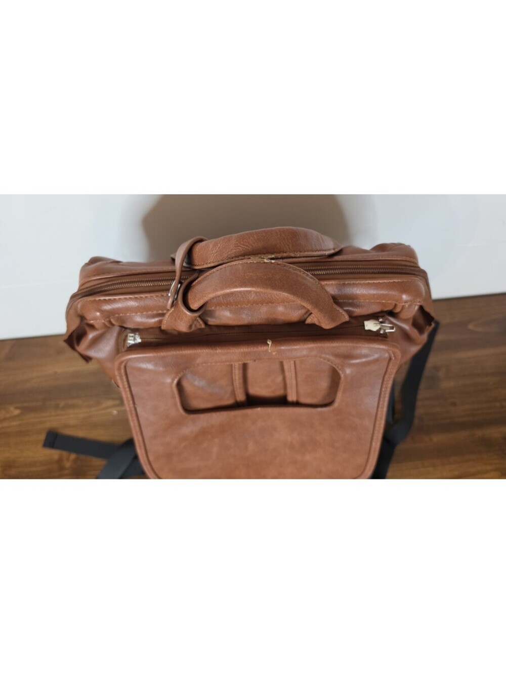 UPPER New York Vegan Leather Diaper Bag, Brown, # 63 - Picture 8 of 15